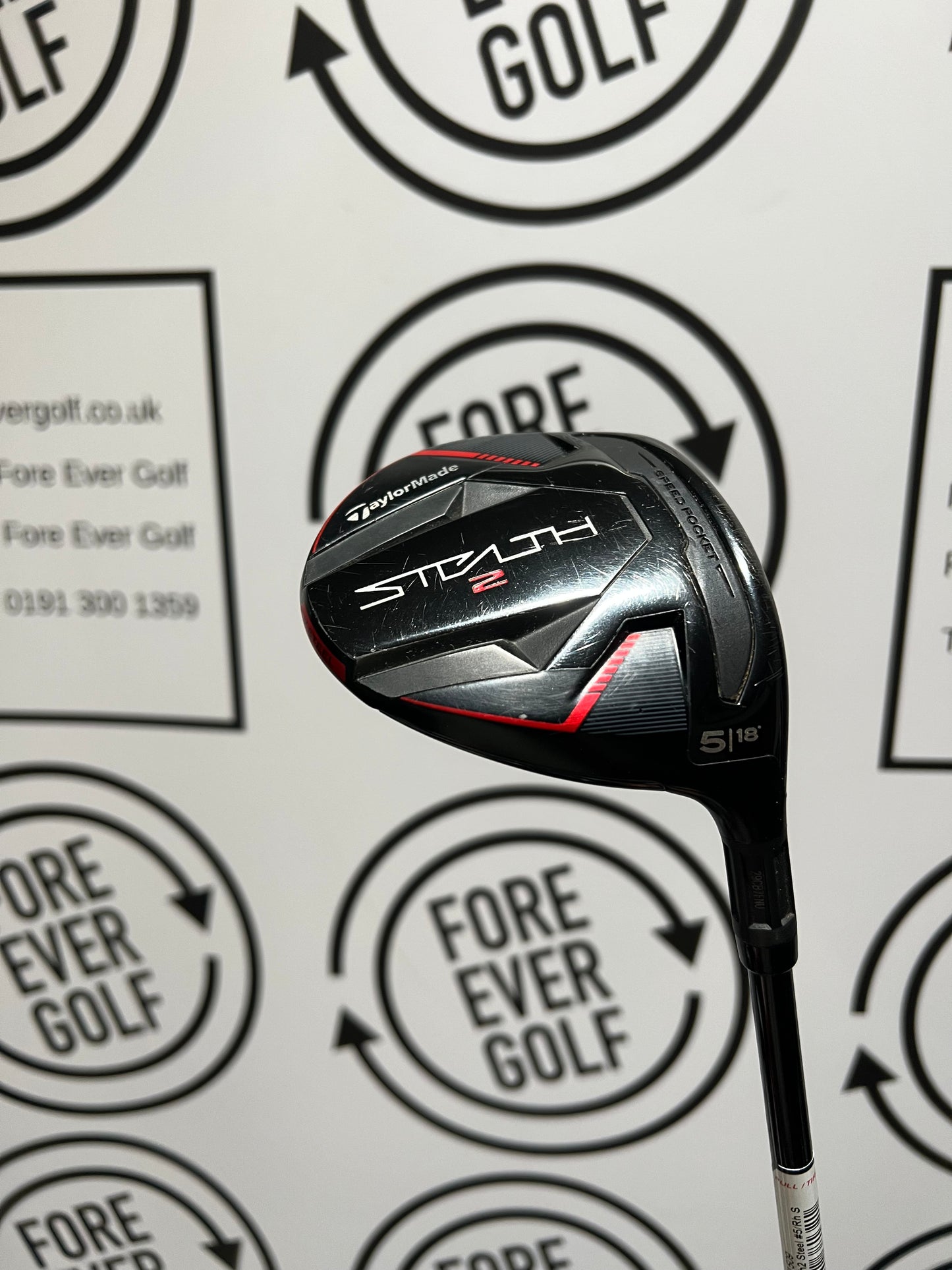 TAYLORMADE STEALTH 2 5 WOOD / 18 Deg / Mens RH / 60g Stiff Flex