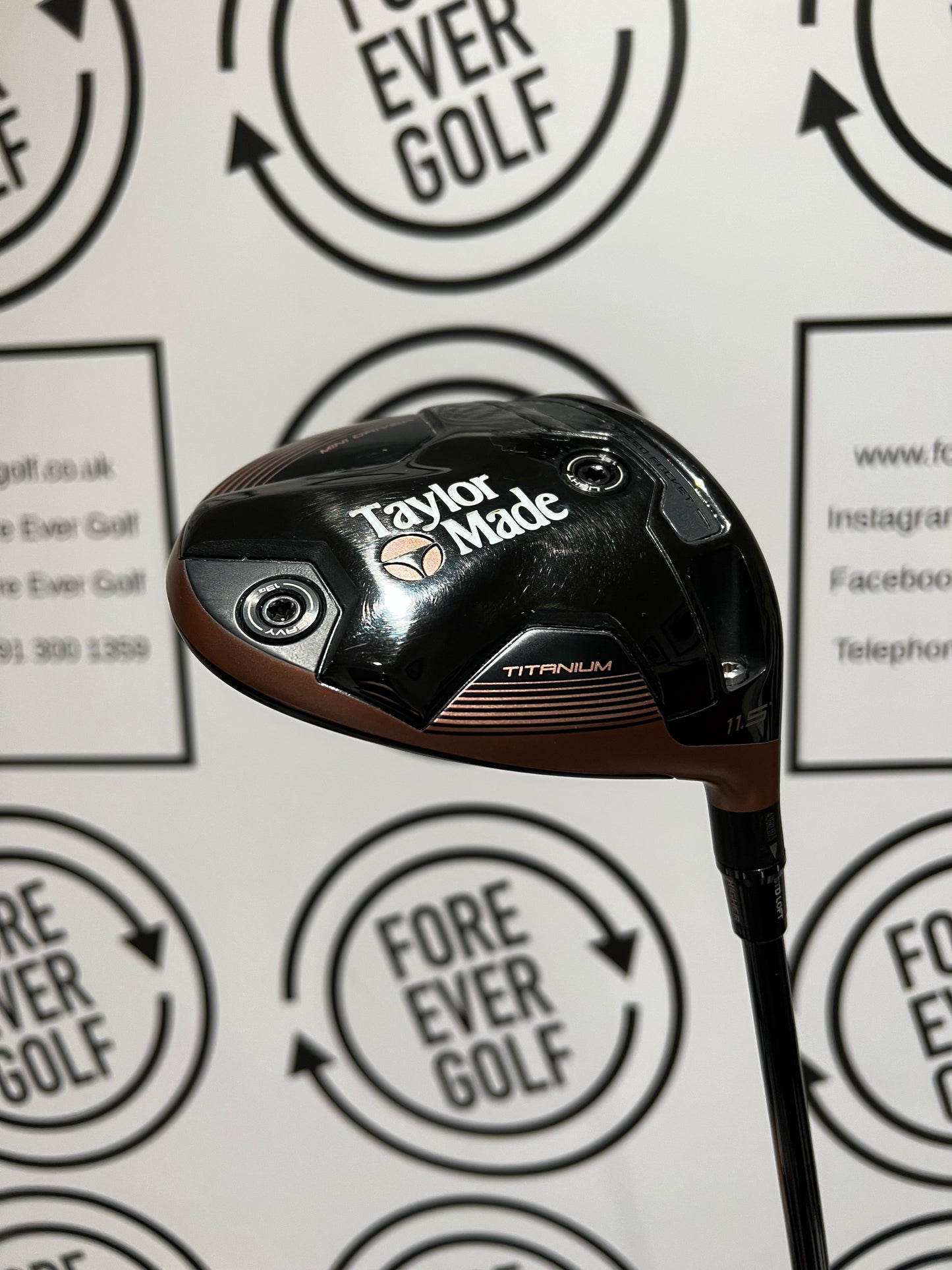 TAYLORMADE BRNR MINI COPPER DRIVER / 11.5 Deg / Mens RH / 65g Stiff Flex
