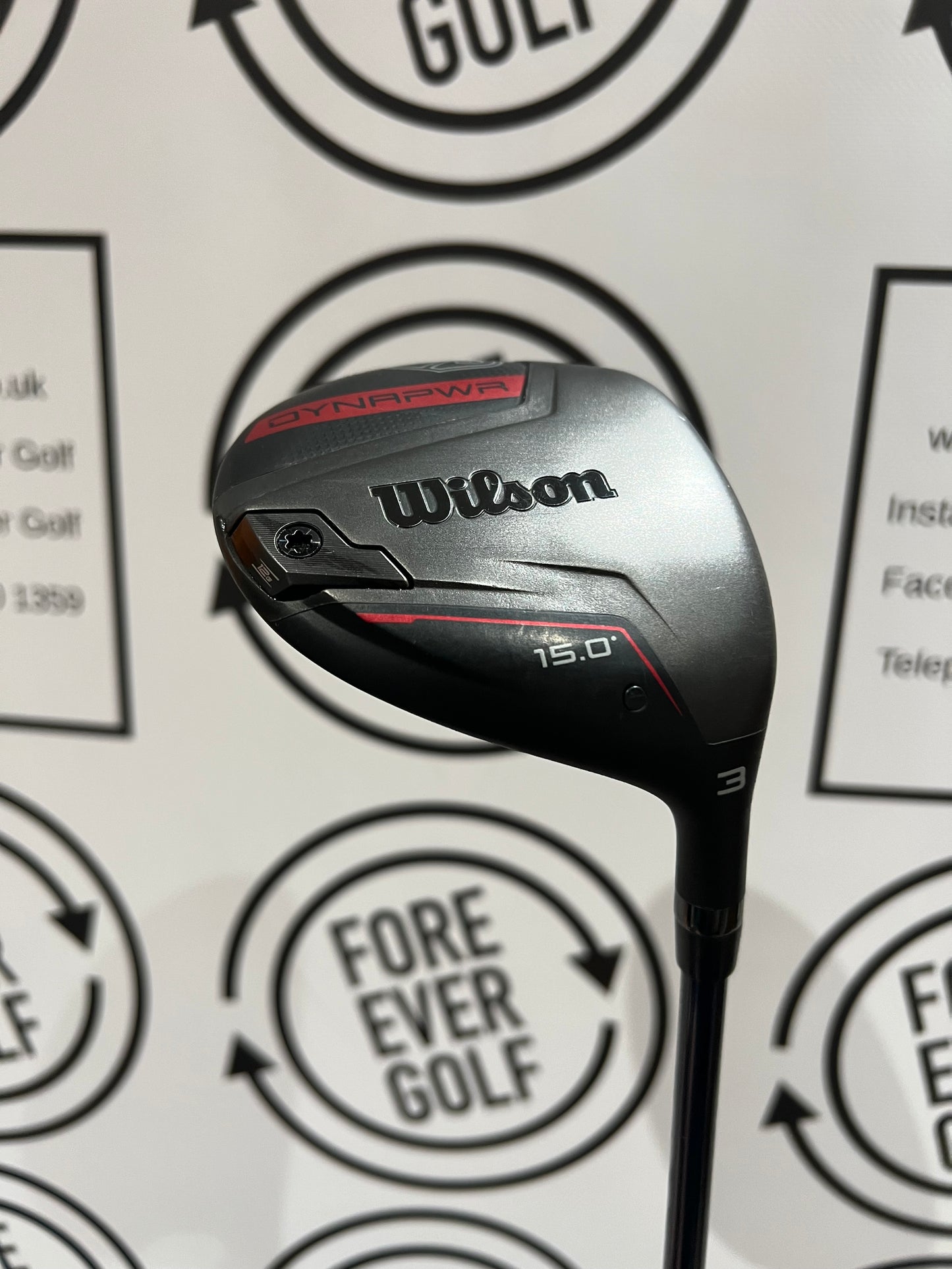 WILSON DYNAPWR 3 WOOD (15 Degree), Mens RH, 70g Stiff Flex