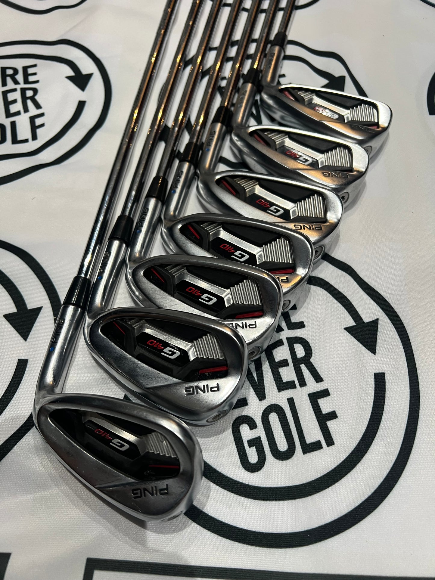 PING G410 IRONS / 5 - SW / Mens RH / Blue Dot / 98g Reg Flex