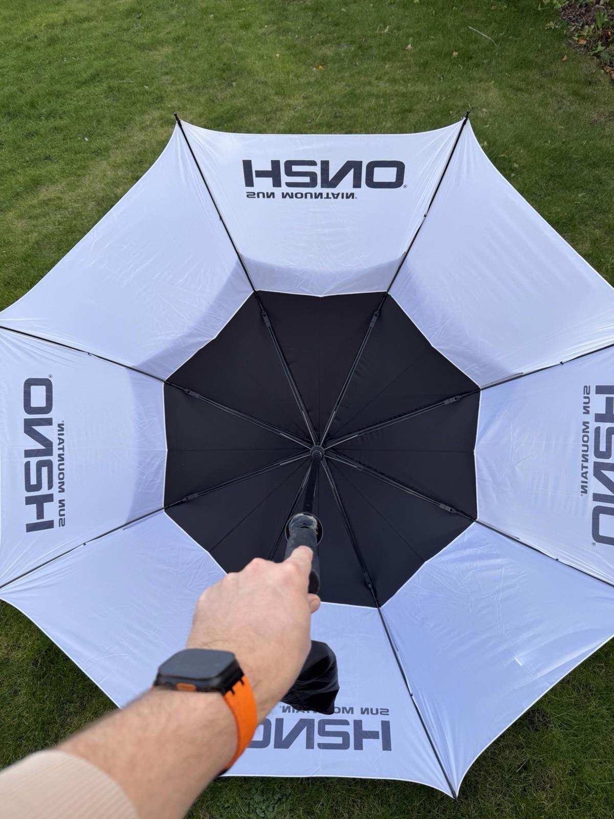 SUN MOUNTAIN H2NO GOLF UMBRELLA / White/Black - NEW