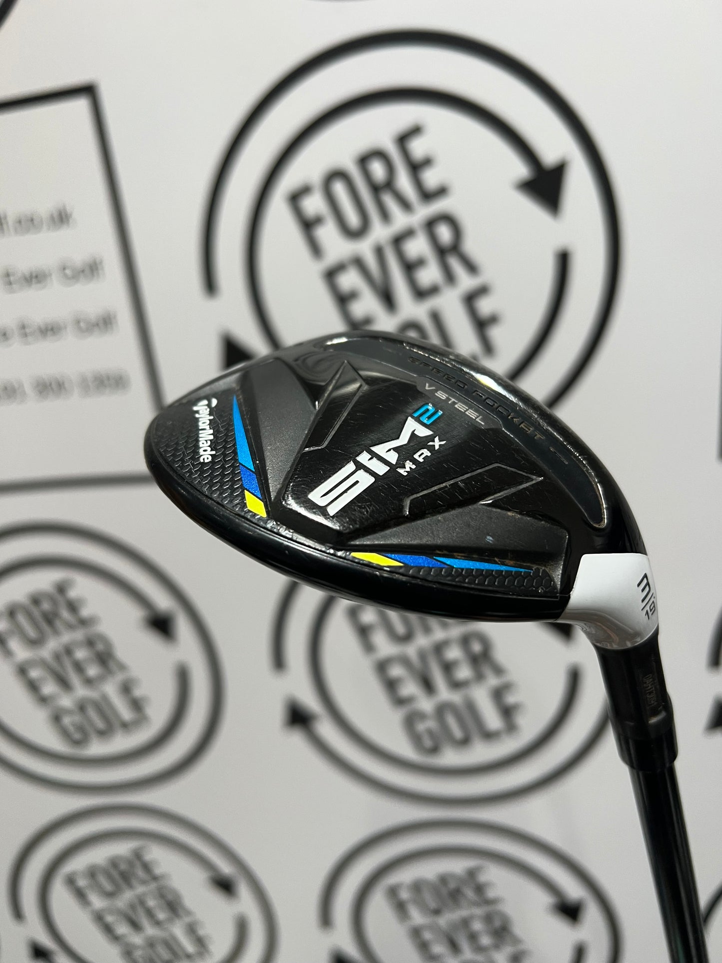 TAYLORMADE SIM2 MAX 3 HYBRID / 19 Deg / RH / 80g Stiff Flex