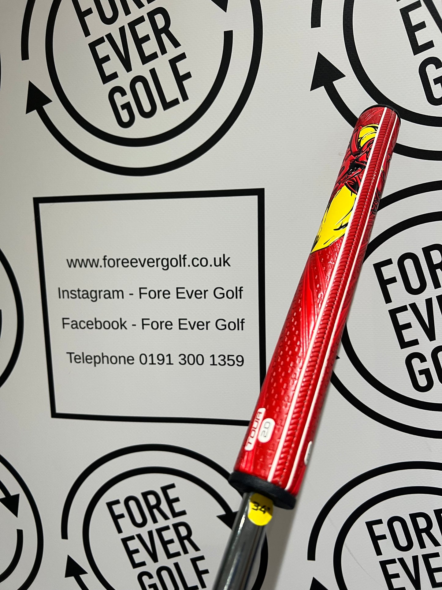 TAYLORMADE SPIDER (2018) / Mens RH / Red / 34” / IRON MAN GRIP