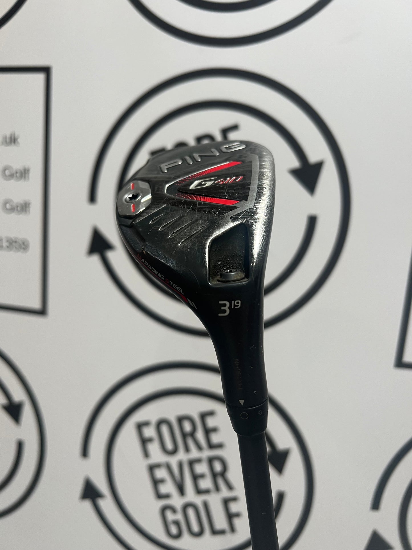 PING G410 3 HYBRID / 19 Degree / Mens RH / 70g Stiff Flex