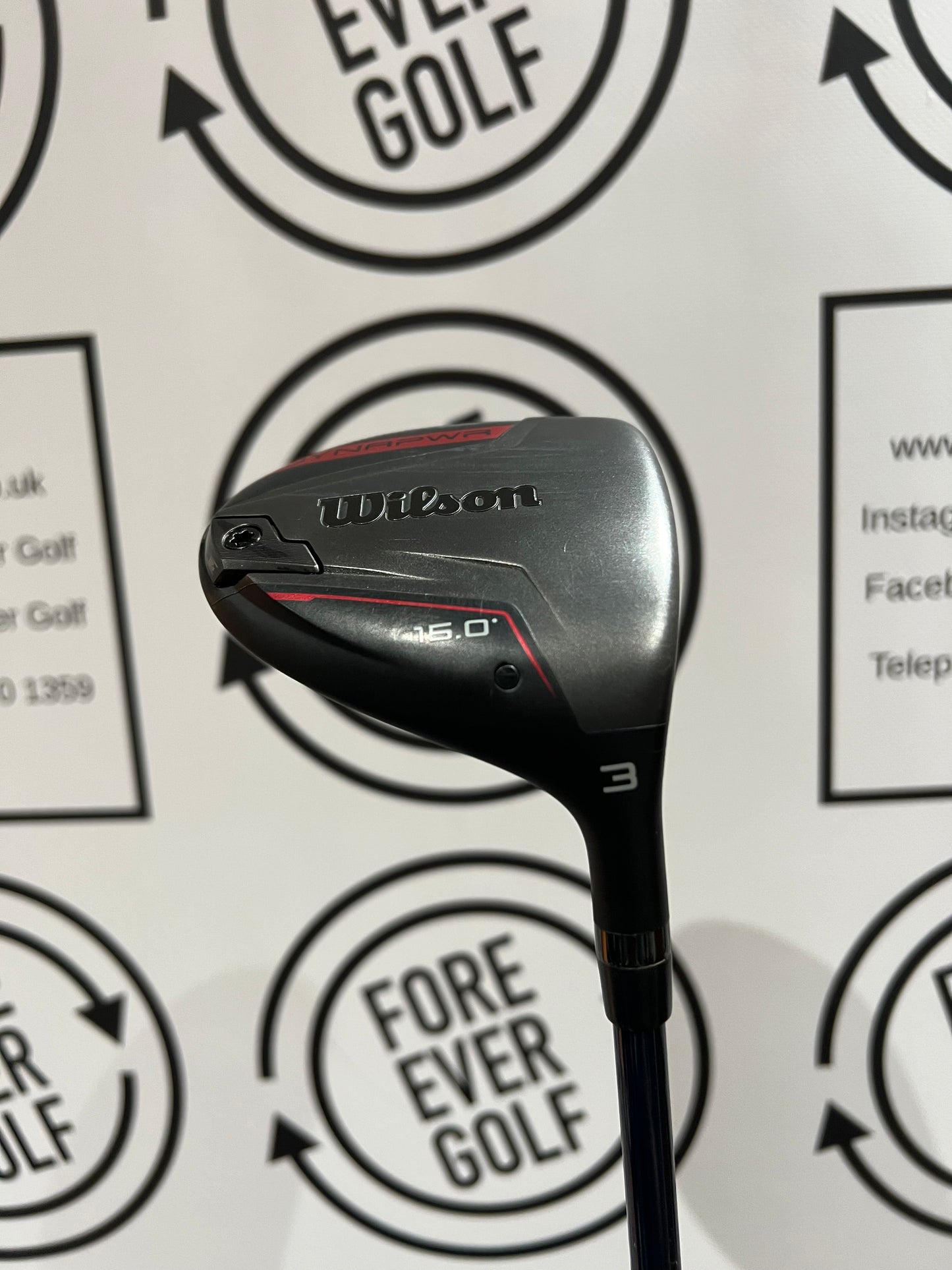 WILSON DYNAPWR 3 WOOD (15 Degree), Mens RH, 70g Stiff Flex
