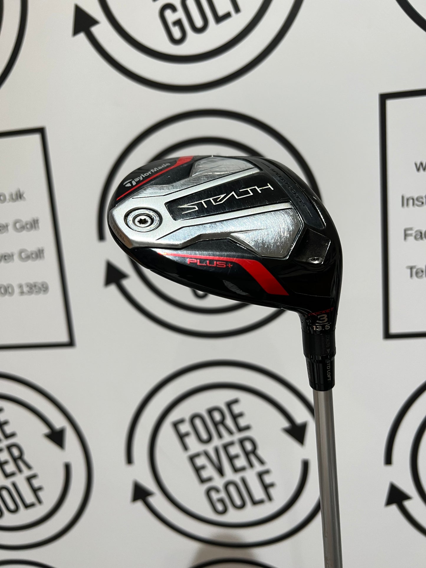 TAYLORMADE STEALTH PLUS+ ROCKET 3 WOOD / 13.5 Deg / RH / 60g Stiff Flex