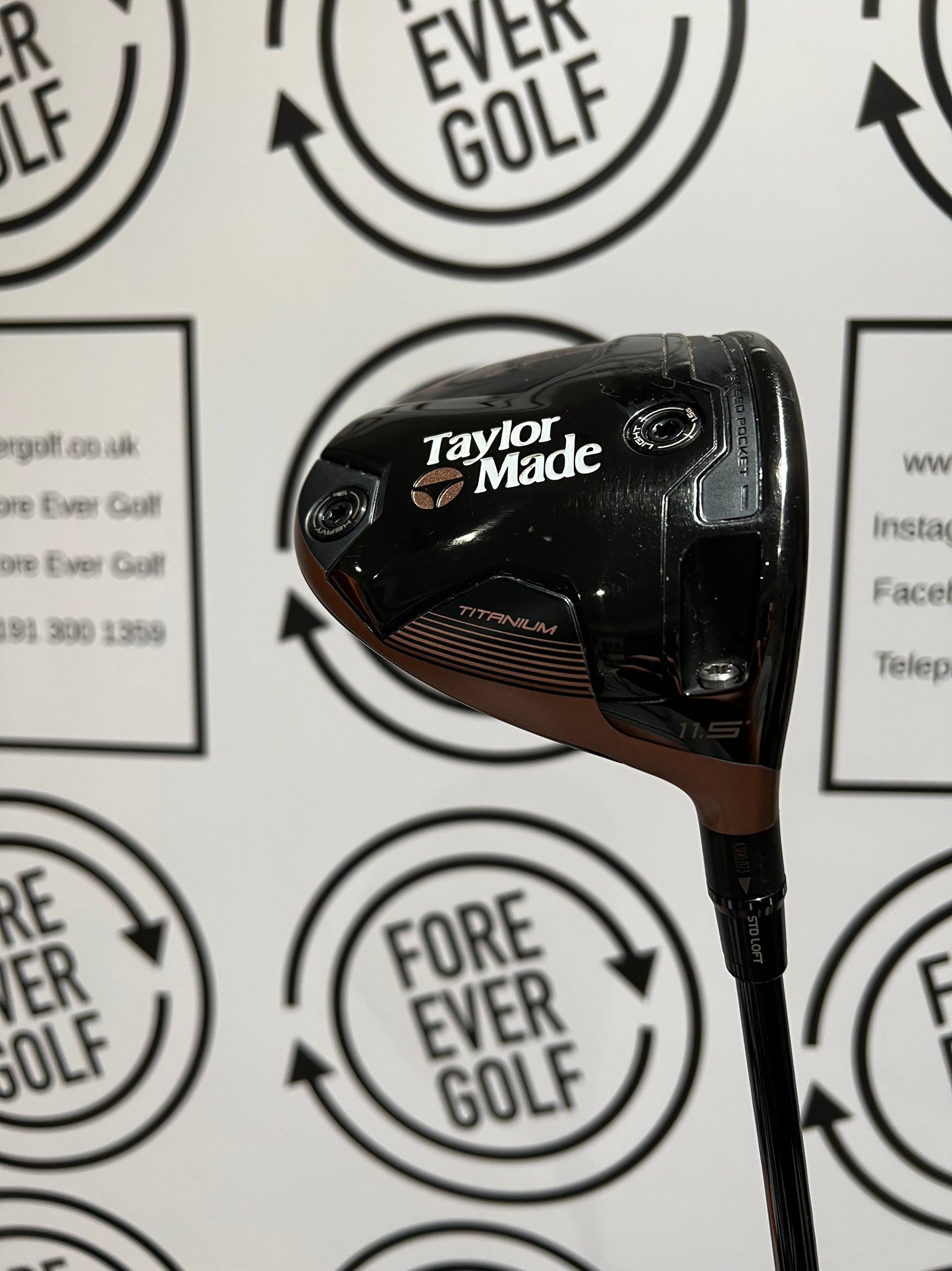 TAYLORMADE BRNR MINI COPPER DRIVER / 11.5 Deg / Mens RH / 65g Stiff Flex