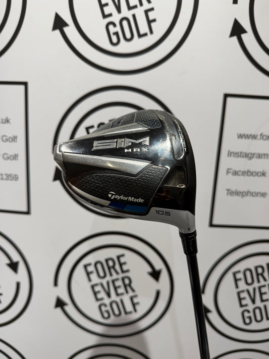 TAYLORMADE SIM MAX DRIVER / 10.5 Deg / Mens RH / 56g Stiff Flex