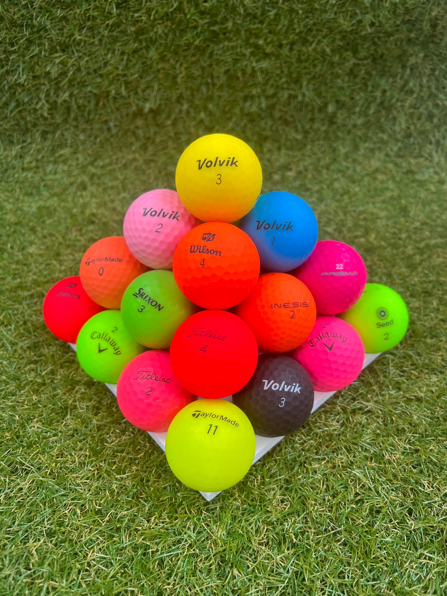 MATTE GOLF BALLS, Various Makes & Models, Various Colours, Pearl Grade, 20 Balls