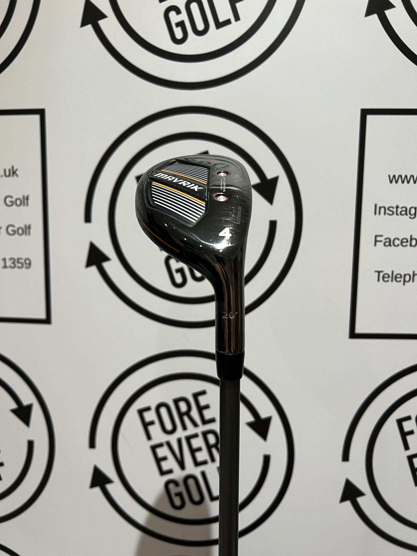 CALLAWAY MAVRIK 4 HYBRID / 22 Deg / Mens RH / 75g Stiff Flex