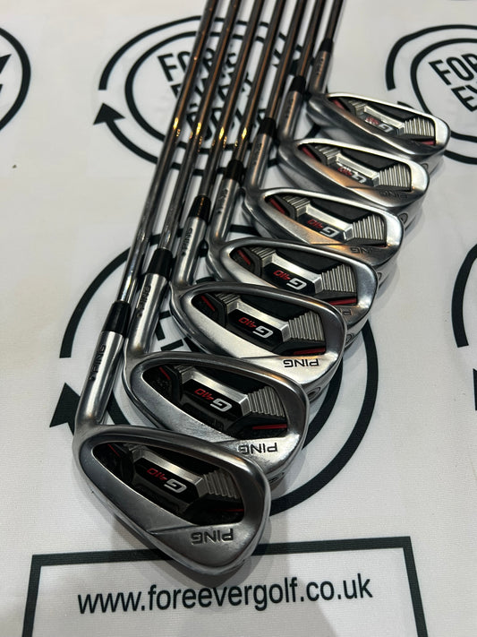 PING G410 IRONS / 5 - UW / Mens RH / 98g Reg Flex / Black Dot