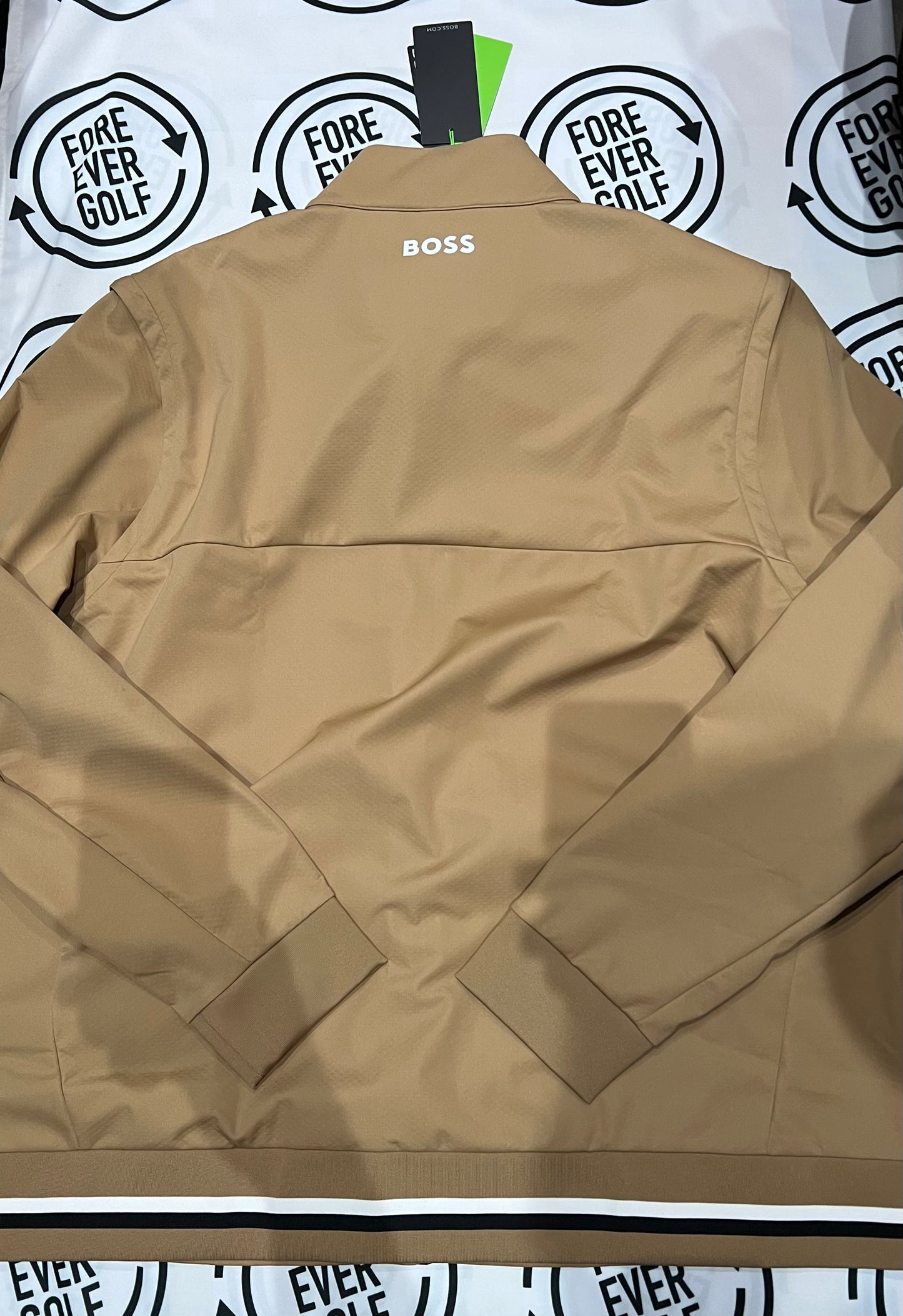 HUGO BOSS GOLF, Mens Size 4XL, THE OPEN, ROYAL TROON, Beige, Soft Shell Golf Jacket
