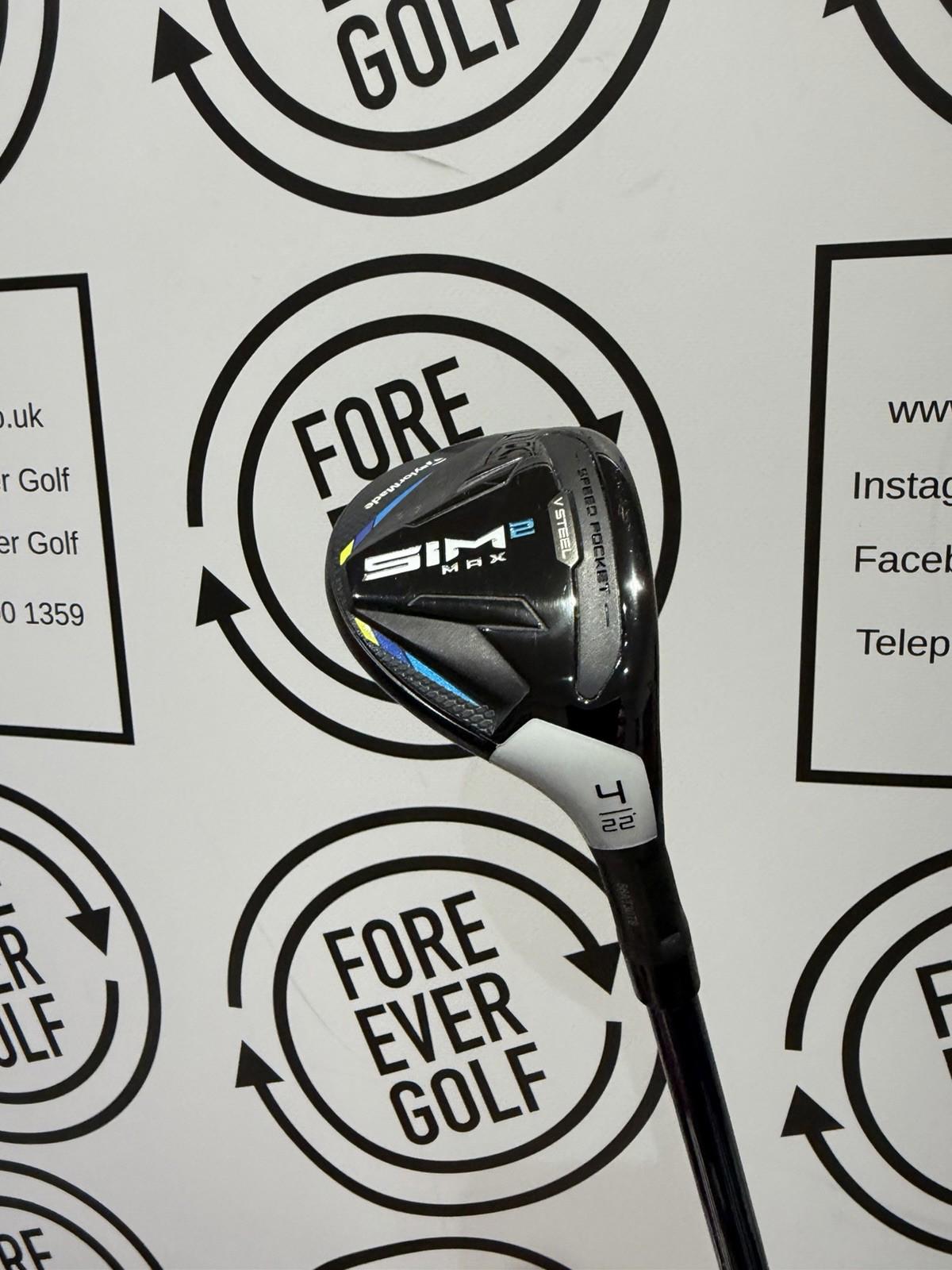 TAYLORMADE SIM2 MAX 4 HYBRID / 22 Degree / Mens RH / 60g Reg Flex / MINT USED