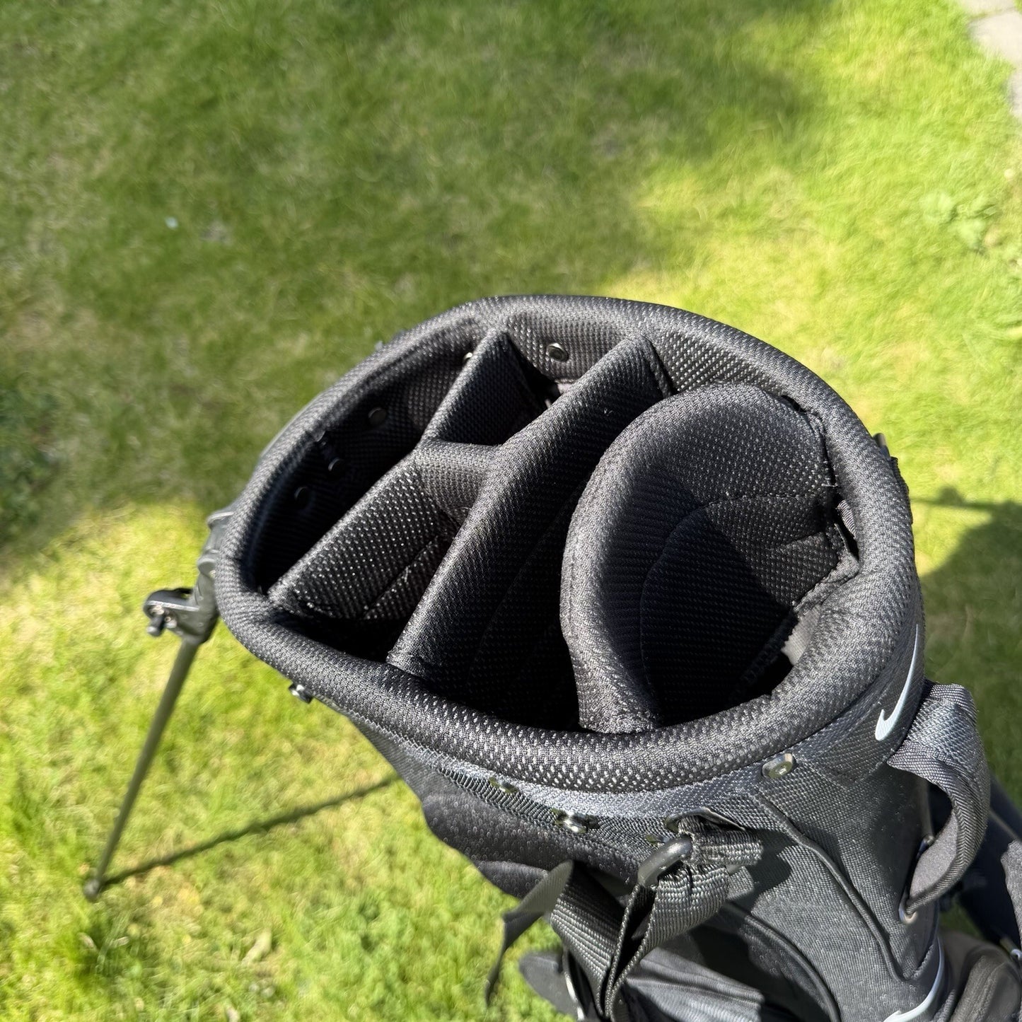 NIKE SPORT LITE GOLF CARRY BAG / EQUA FLEX / Black / 5-Way Divide / MINT USED