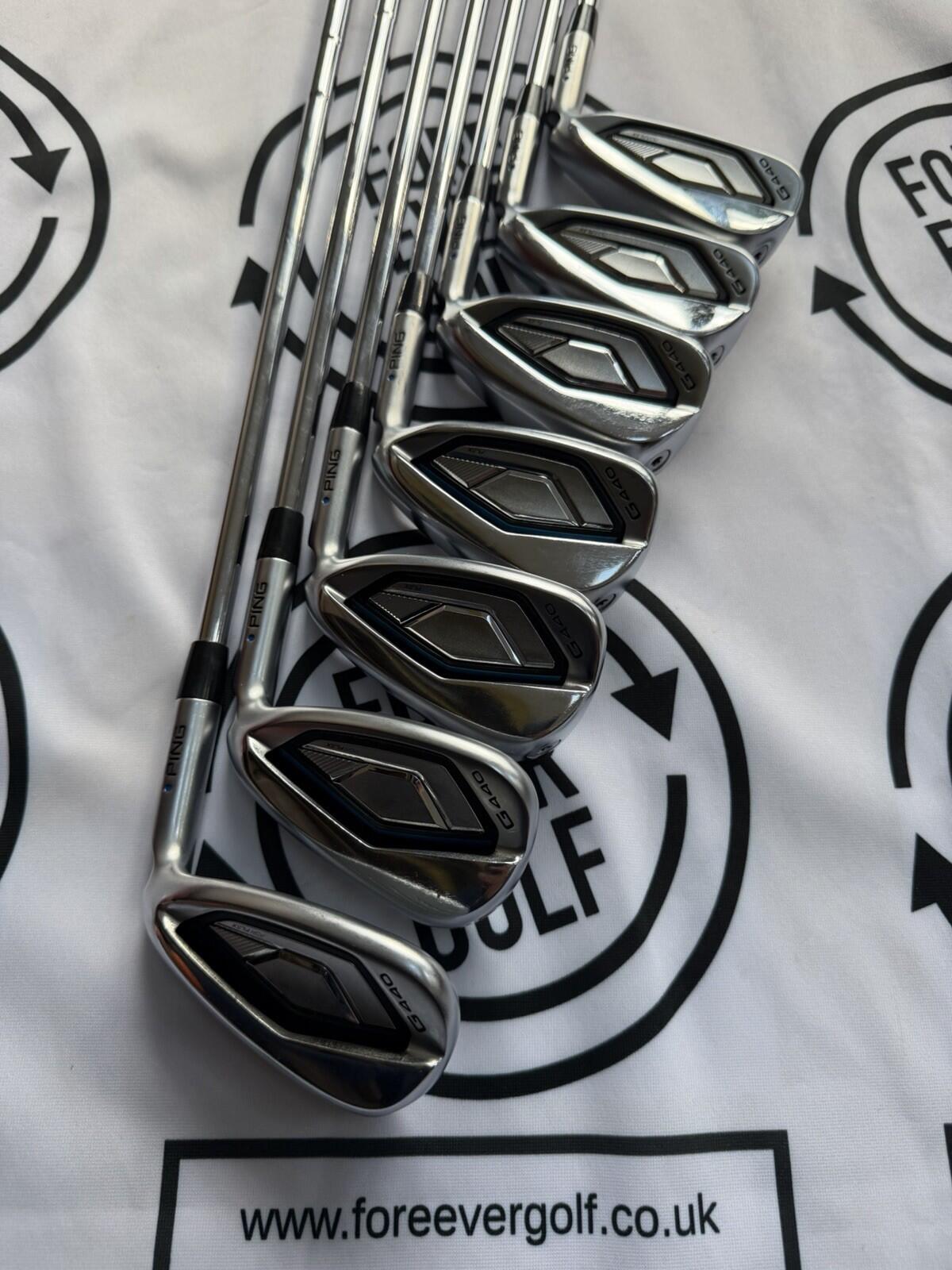 PING G440 IRONS / 6 - PW + UW + 52 / BLUE DOT / RH / AWT 3.0 Reg Flex / MINT