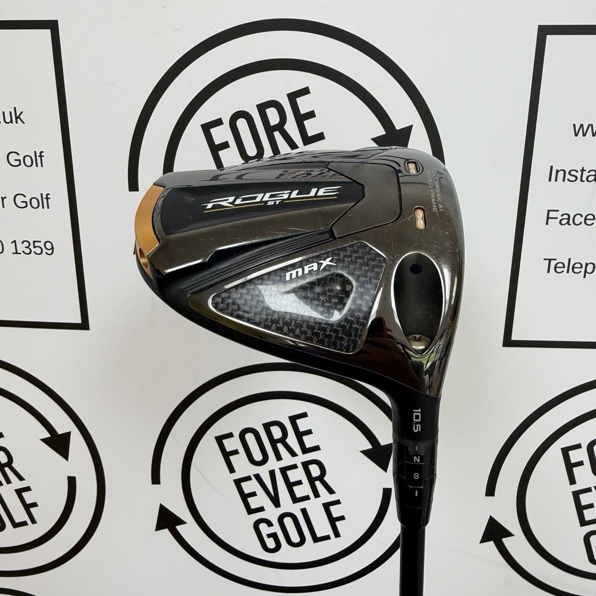 CALLAWAY ROGUE ST MAX DRIVER / 10.5 Deg / RH / 50g Reg Flex / MINT USED