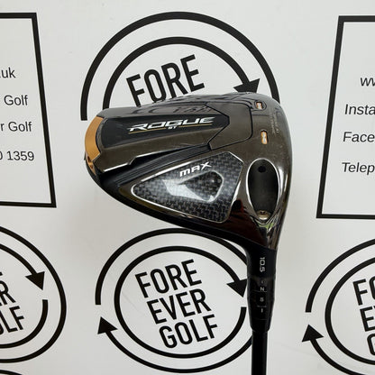 CALLAWAY ROGUE ST MAX DRIVER / 10.5 Deg / RH / 50g Reg Flex / MINT USED