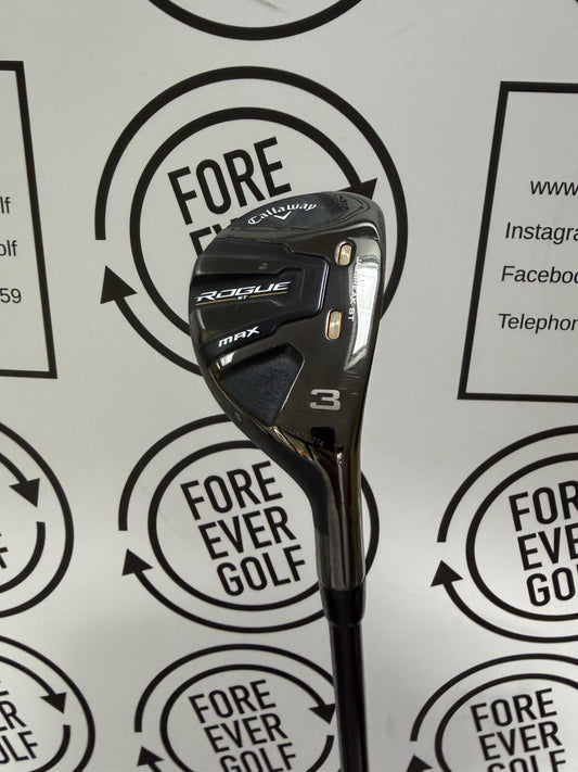 CALLAWAY ROGUE ST MAX 3 HYBRID / 19 Degree / Mens RH / 75g Stiff Flex / MINT