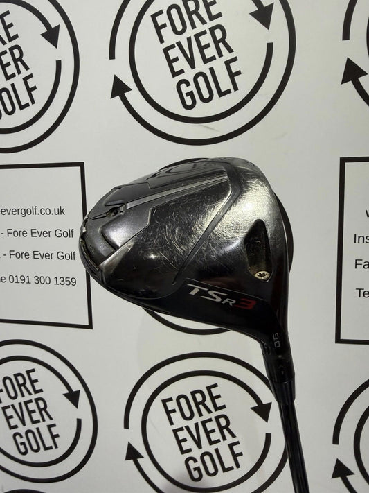 TITLEIST TSR3 DRIVER / 9 Degree / Mens RH / 60g Stiff Flex / GOOD USED
