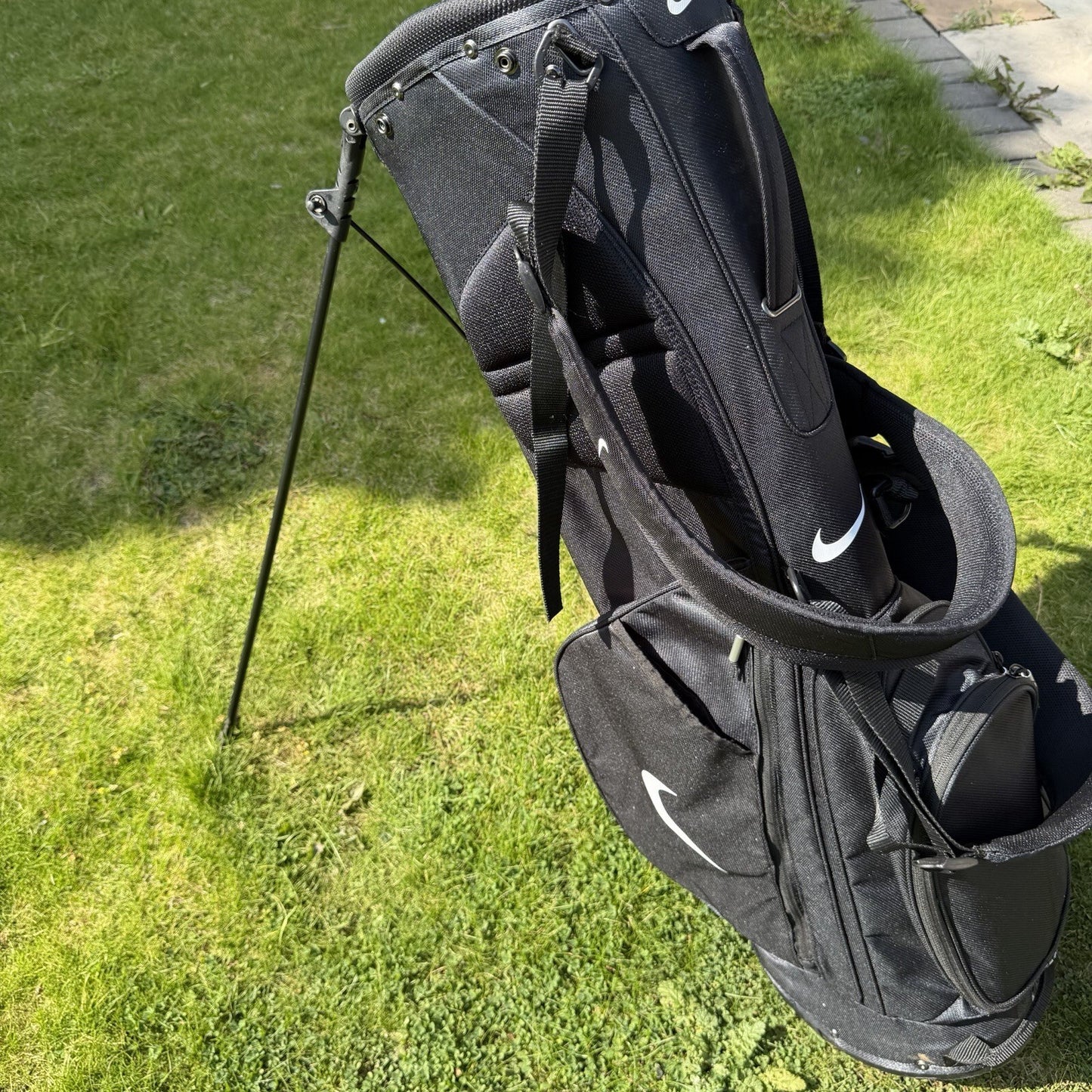 NIKE SPORT LITE GOLF CARRY BAG / EQUA FLEX / Black / 5-Way Divide / MINT USED