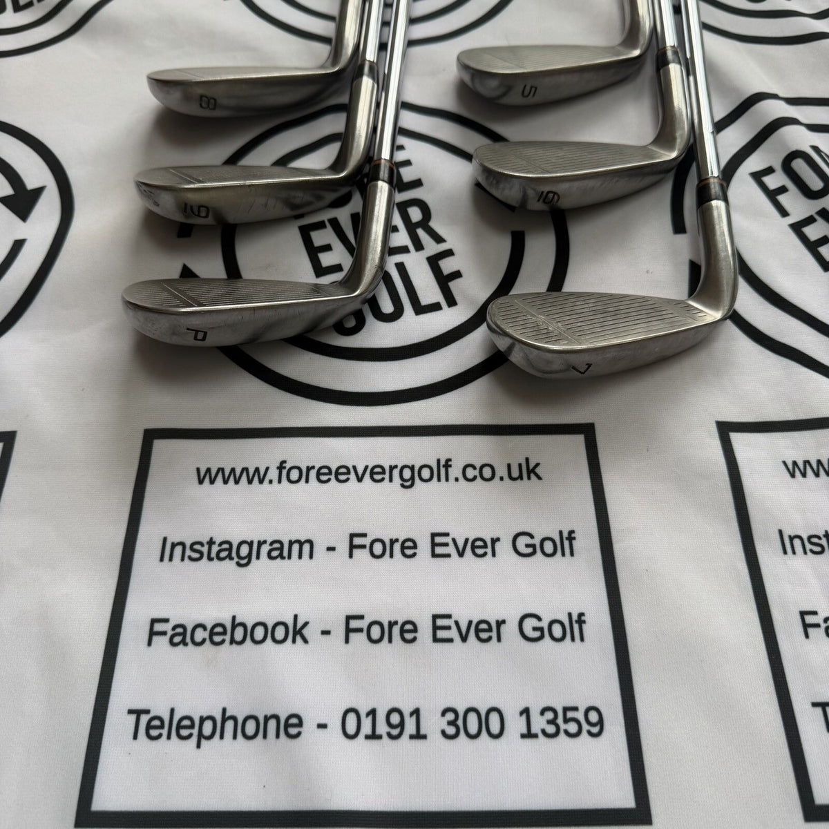 TAYLORMADE SUPER STEEL BURNER IRONS / 5-PW / RH / 80g Reg Flex / GOOD