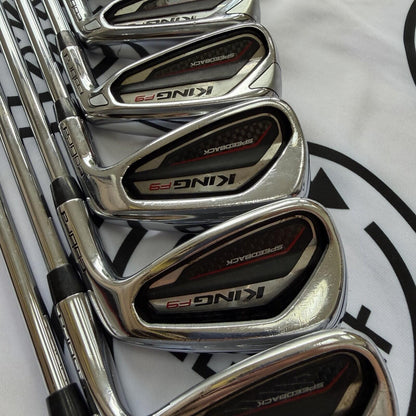 COBRA F9 SPEEDBACK IRONS / 5 - SW / Mens RH / 90g Reg Flex / V.GOOD USED