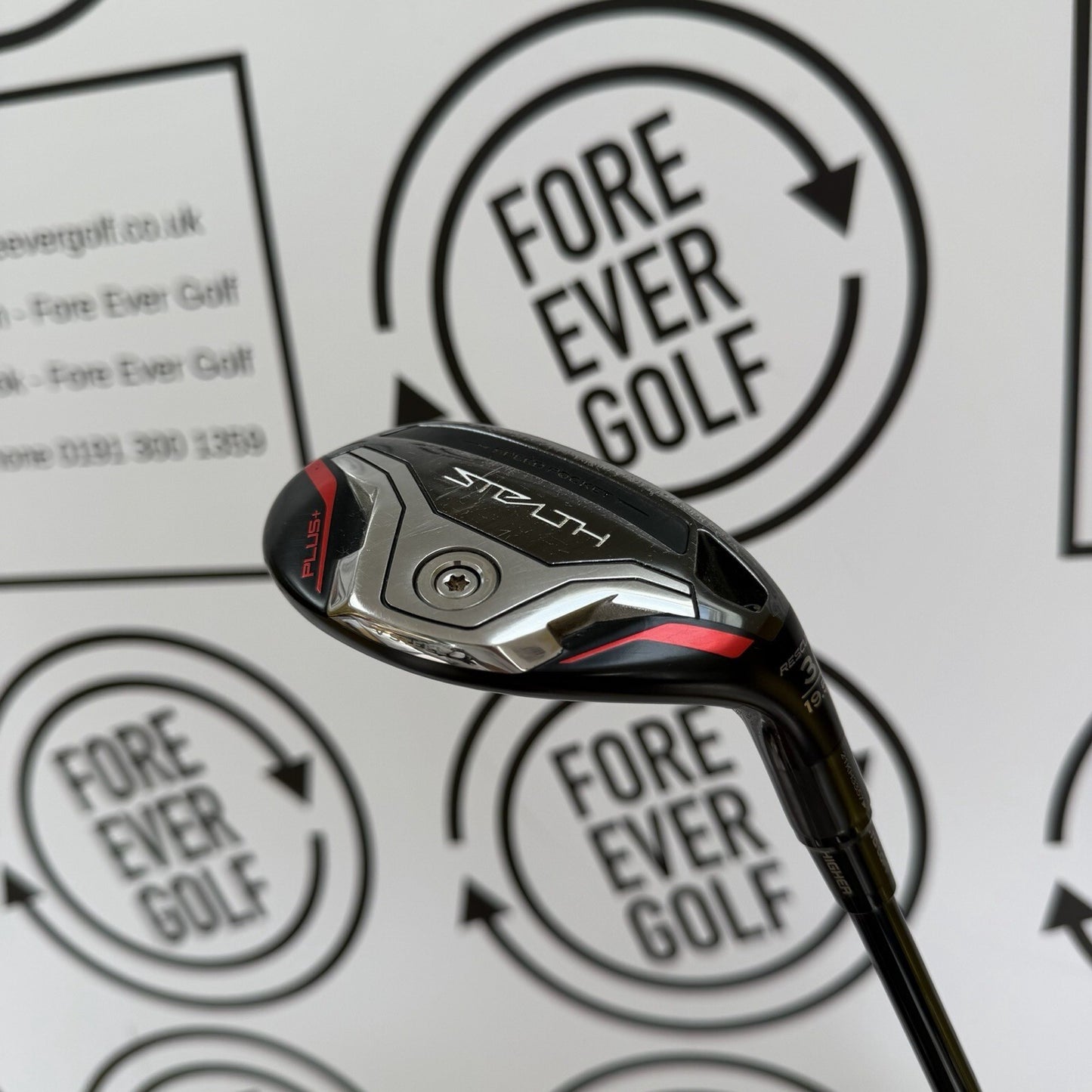 TAYLORMADE STEALTH PLUS+ 3 HYBRID / 19.5 Deg / Mens RH / 75g Stiff Flex / GOOD