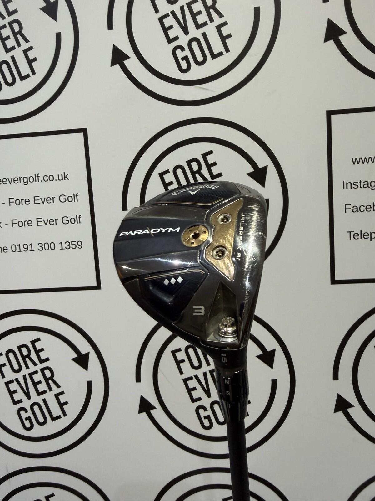CALLAWAY PARADYM TRIPLE DIAMOND 3 WOOD / 15 Deg / RH / 75g Stiff Flex / V.GOOD