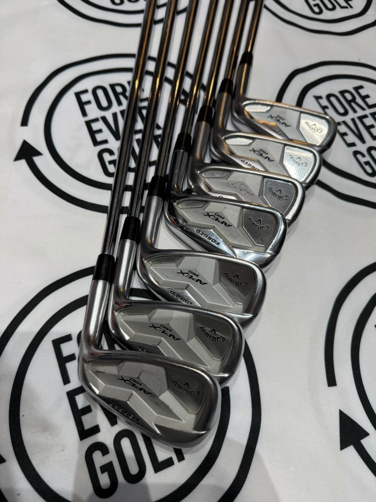 CALLAWAY APEX PRO ‘19 IRONS / 4 - PW / Mens RH / 125g X Flex Shafts / V.GOOD