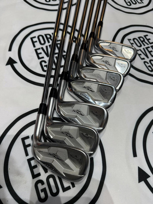 CALLAWAY APEX PRO ‘19 IRONS / 4 - PW / Mens RH / 125g X Flex Shafts / V.GOOD
