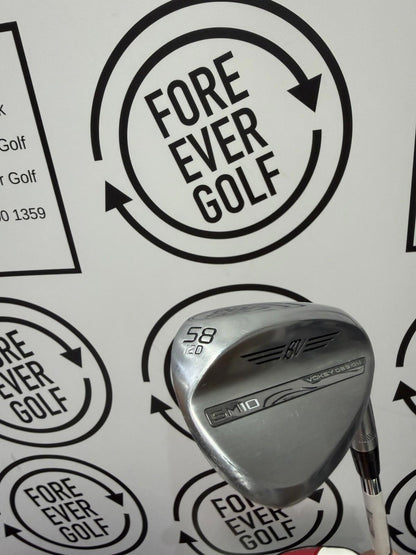 TITLEIST VOKEY SM10 LOB WEDGE / 58 Deg (12D) / Chrome / RH / Wedge Flex / V.GOOD