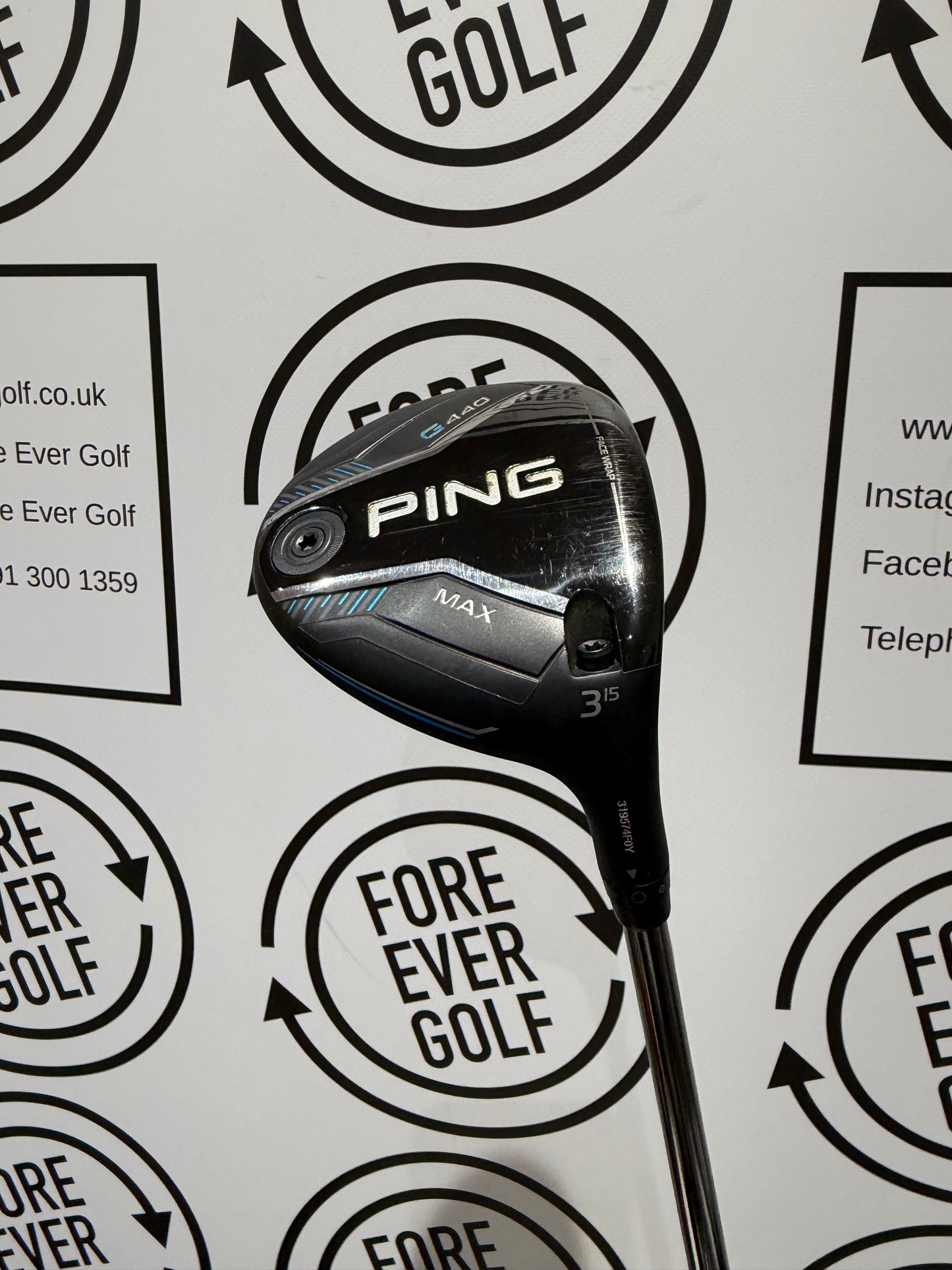 PING G440 MAX 3 WOOD / 15 Degree / Mens RH / 75g Stiff Flex