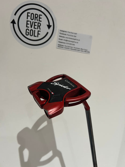 TAYLORMADE SPIDER TOUR PUTTER, Red, Mens RH, 35” in Length