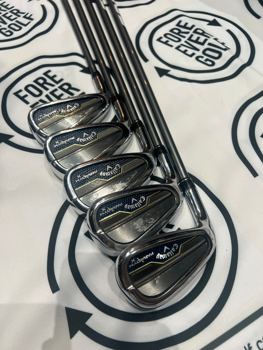 CALLAWAY PARADYM X IRONS / 7 - AW / LH / 65g Reg Graphite Shafts