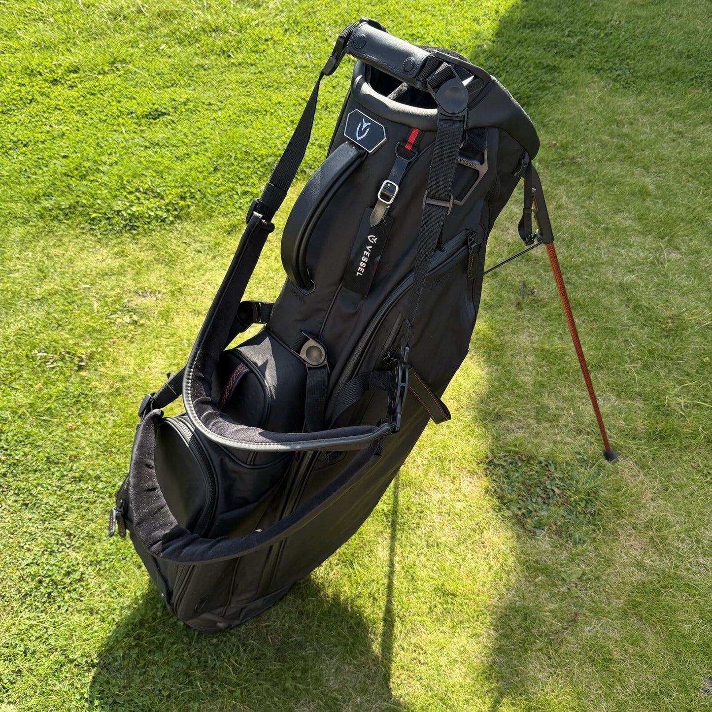 VESSEL PLAYER V DXR GOLF CARRY BAG / 7-Way / Black / V.GOOD USED