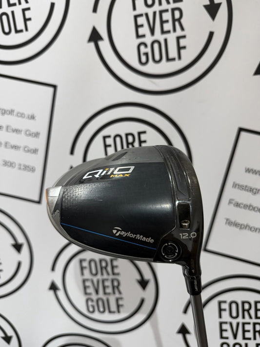 TAYLORMADE Qi10 MAX DRIVER / 12 Deg / Mens RH / 50g Stiff Flex / GOOD USED