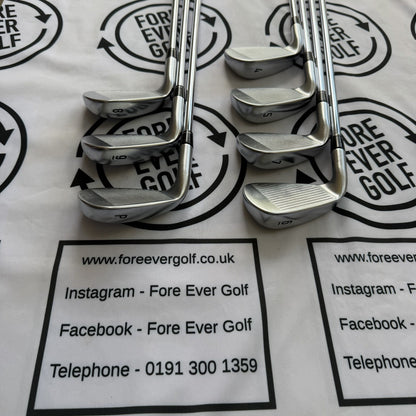 CALLAWAY APEX DCB IRONS / 4 -PW / 85g Reg Flex / Mens RH / GOOD USED