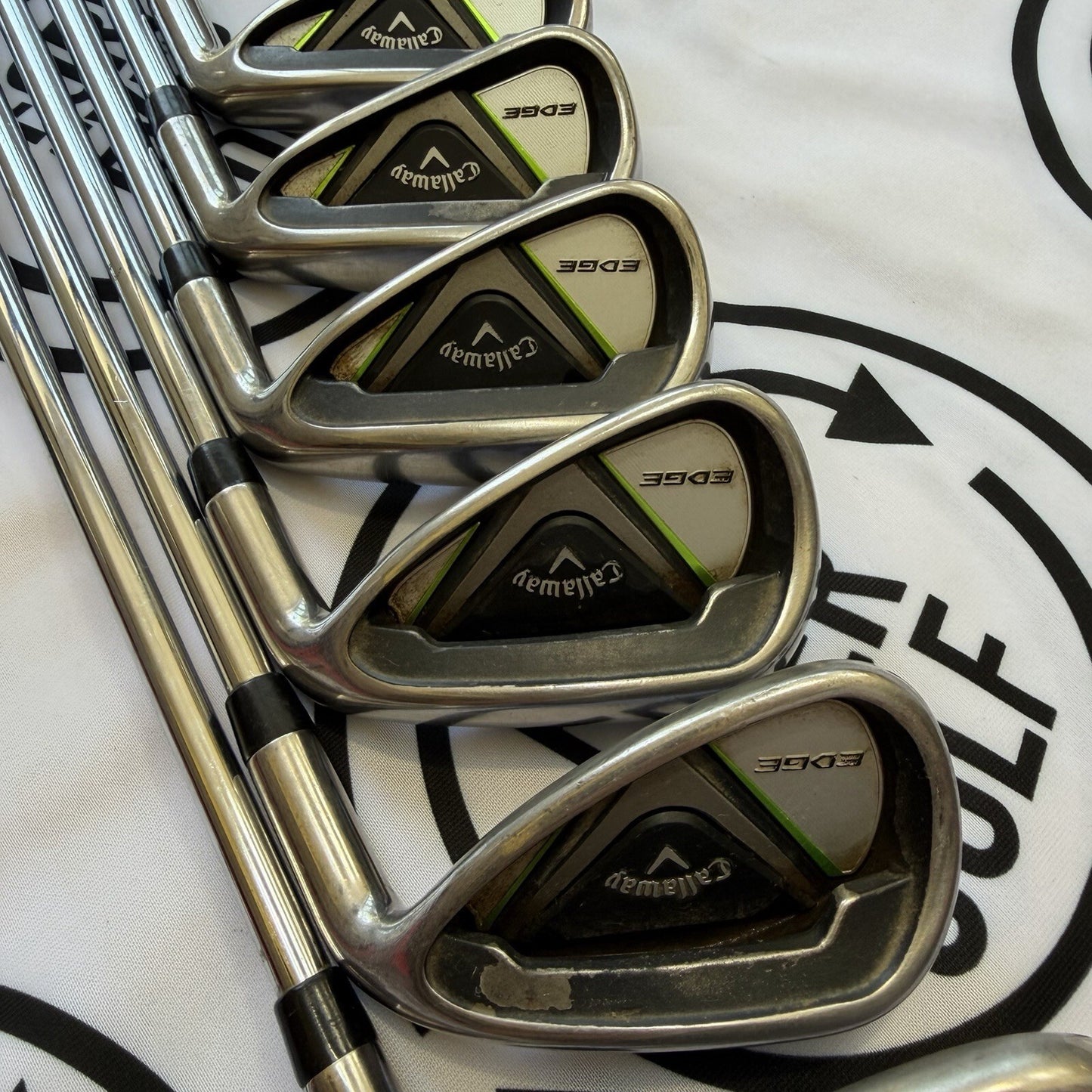 CALLAWAY EDGE IRONS / 6 - SW / Mens RH / Regular Flex / GOOD USED