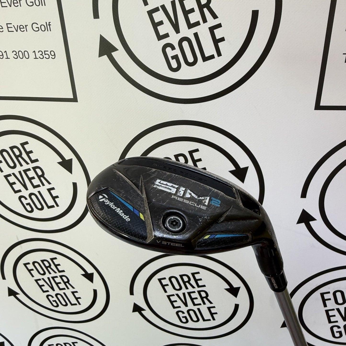 TAYLORMADE SIM2 RESCUE 3 HYBRID / 19.5 Deg / RH / 65g Stiff Flex / GOOD USED