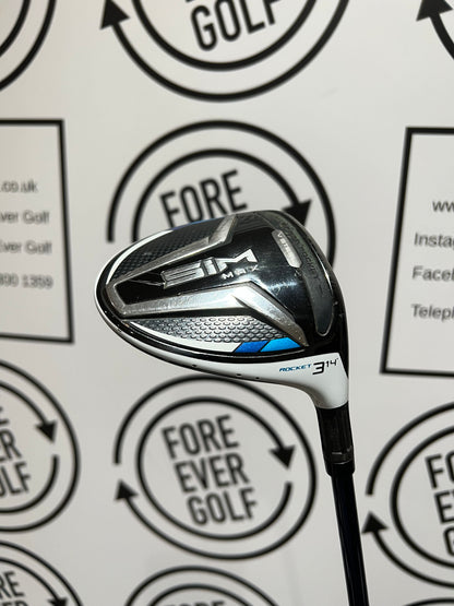 TAYLORMADE SIM MAX ROCKET 3 WOOD / 14 Deg / RH / 60g Stiff Flex