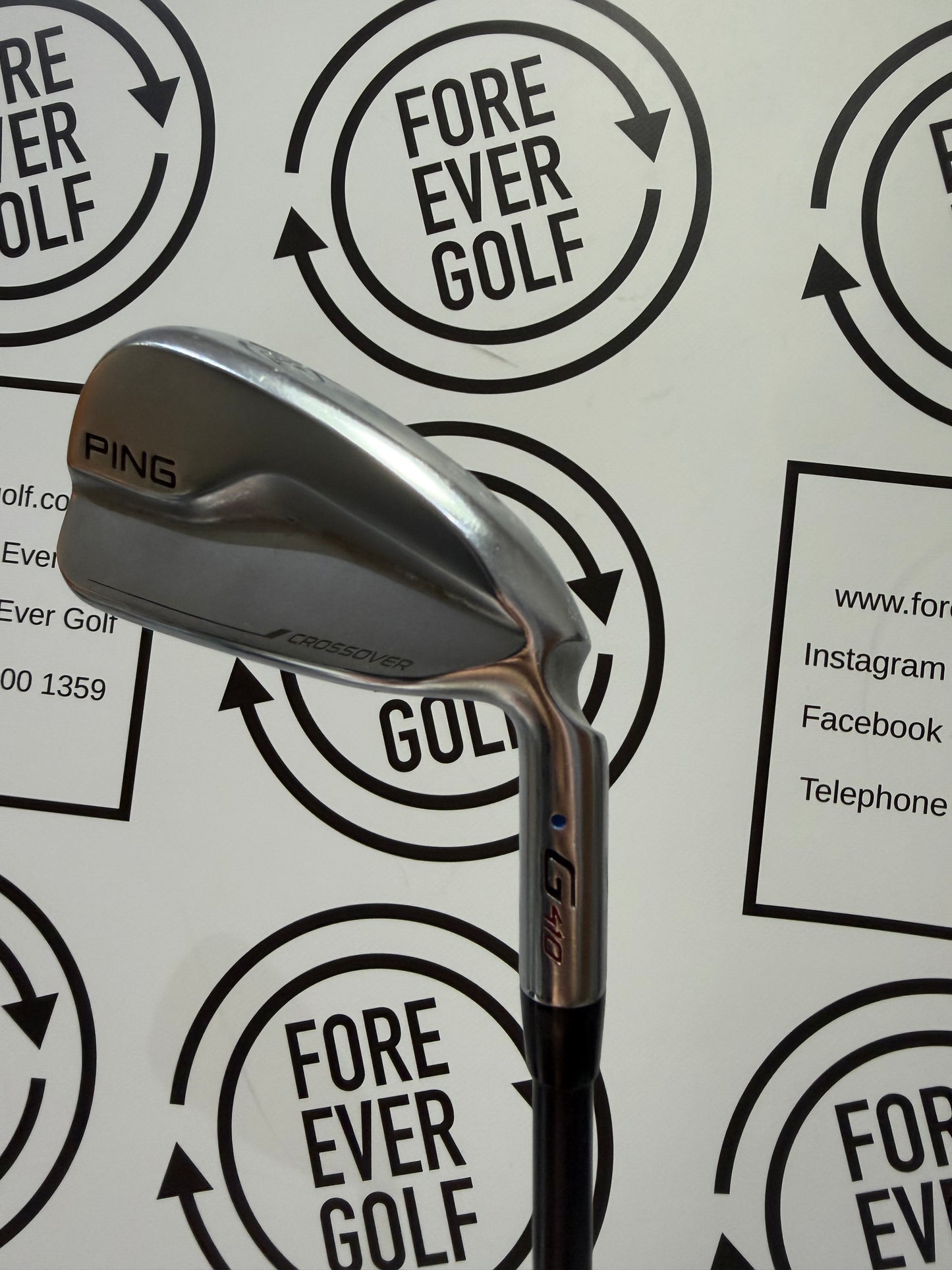 PING G410 CROSSOVER 4 IRON / 23 Degree / Blue Dot / 70g Stiff Flex / GOOD USED