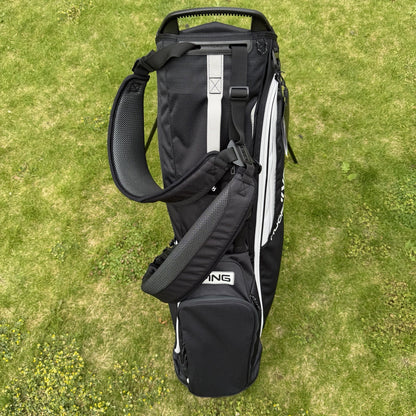 PINGER HOOFERLITE GOLF CARRY BAG / 4 Way Divide / Black/White / NEW
