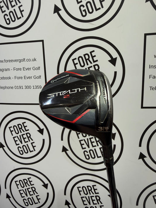 TAYLORMADE STEALTH 2 3 WOOD / 15 Degree / Mens RH / 50g Reg Flex / GOOD USED