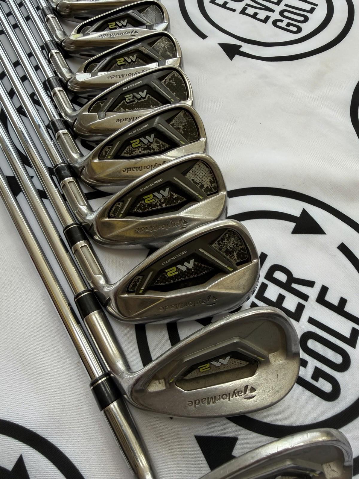 TAYLORMADE M2 IRONS / 5 - PW + GW + SW + LW (9 clubs) / 90g Reg Flex / RH / GOOD
