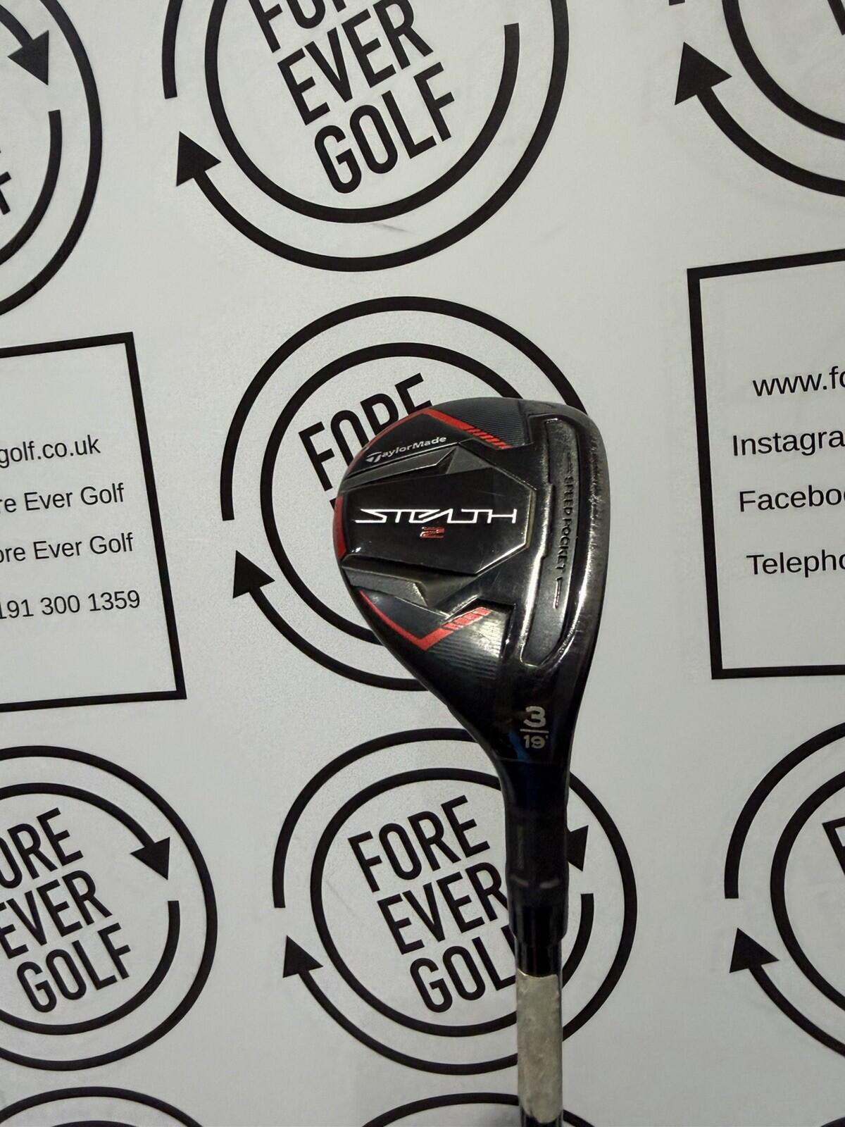 TAYLORMADE STEALTH 2 3 HYBRID / 19 Deg / Mens RH / 70g Stiff Flex / V.GOOD USED