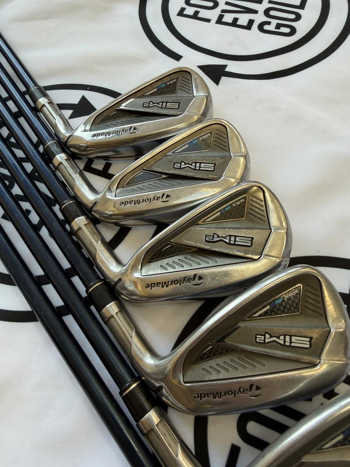 TAYLORMADE SIM2 MAX IRONS / 5 - PW / Mens RH / 60g Reg Flex (Graphite) / GOOD