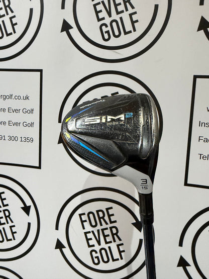 TAYLORMADE SIM2 MAX 3 WOOD / 15 Deg / Mens RH / 50g Reg Flex