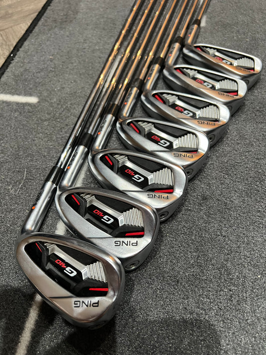PING G410 IRONS / 4 - PW / Orange Dot / Stiff Flex / Mens RH