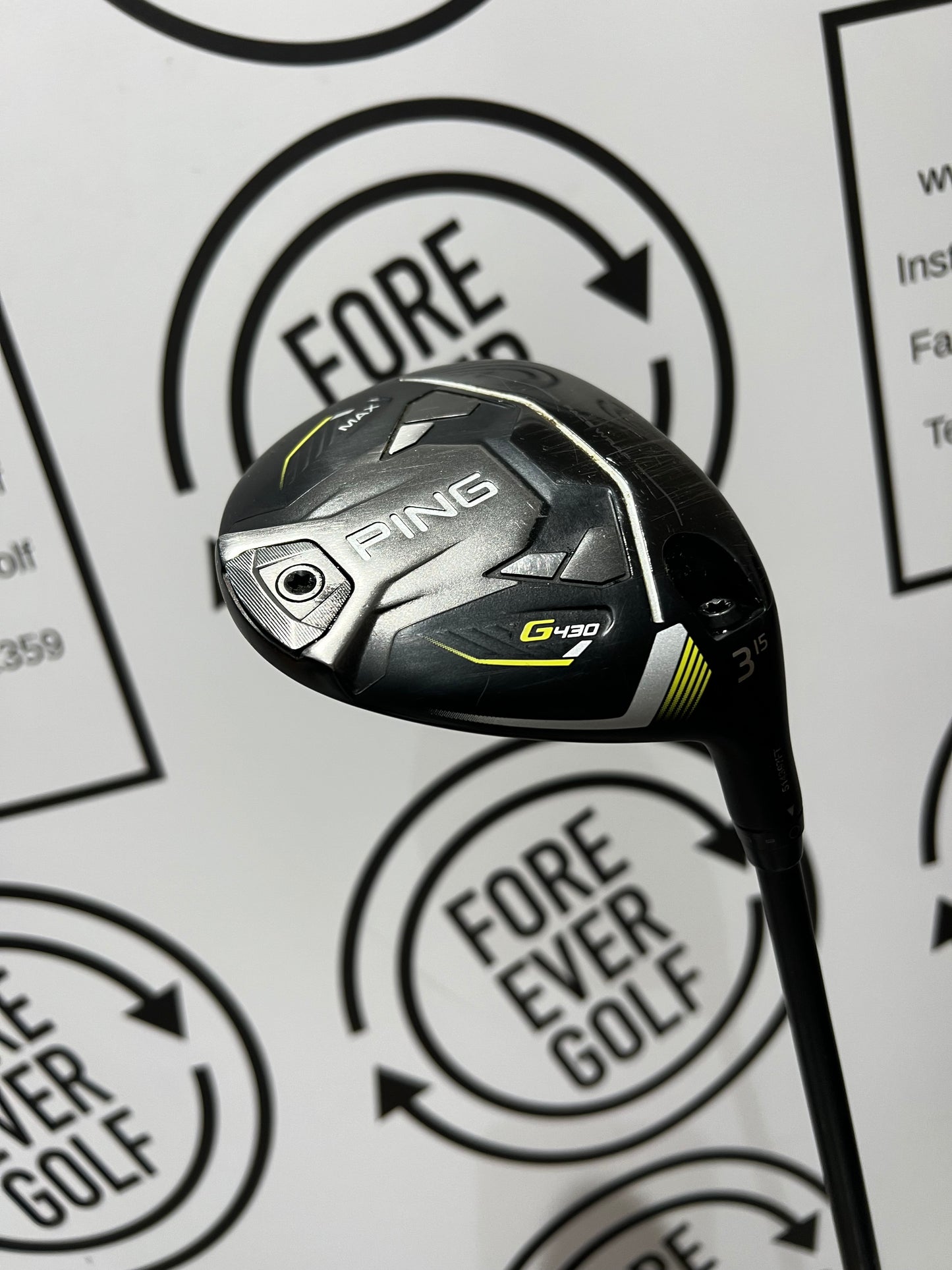 PING G430 MAX 3 WOOD / 15 Deg / Mens RH / 65g Stiff Flex