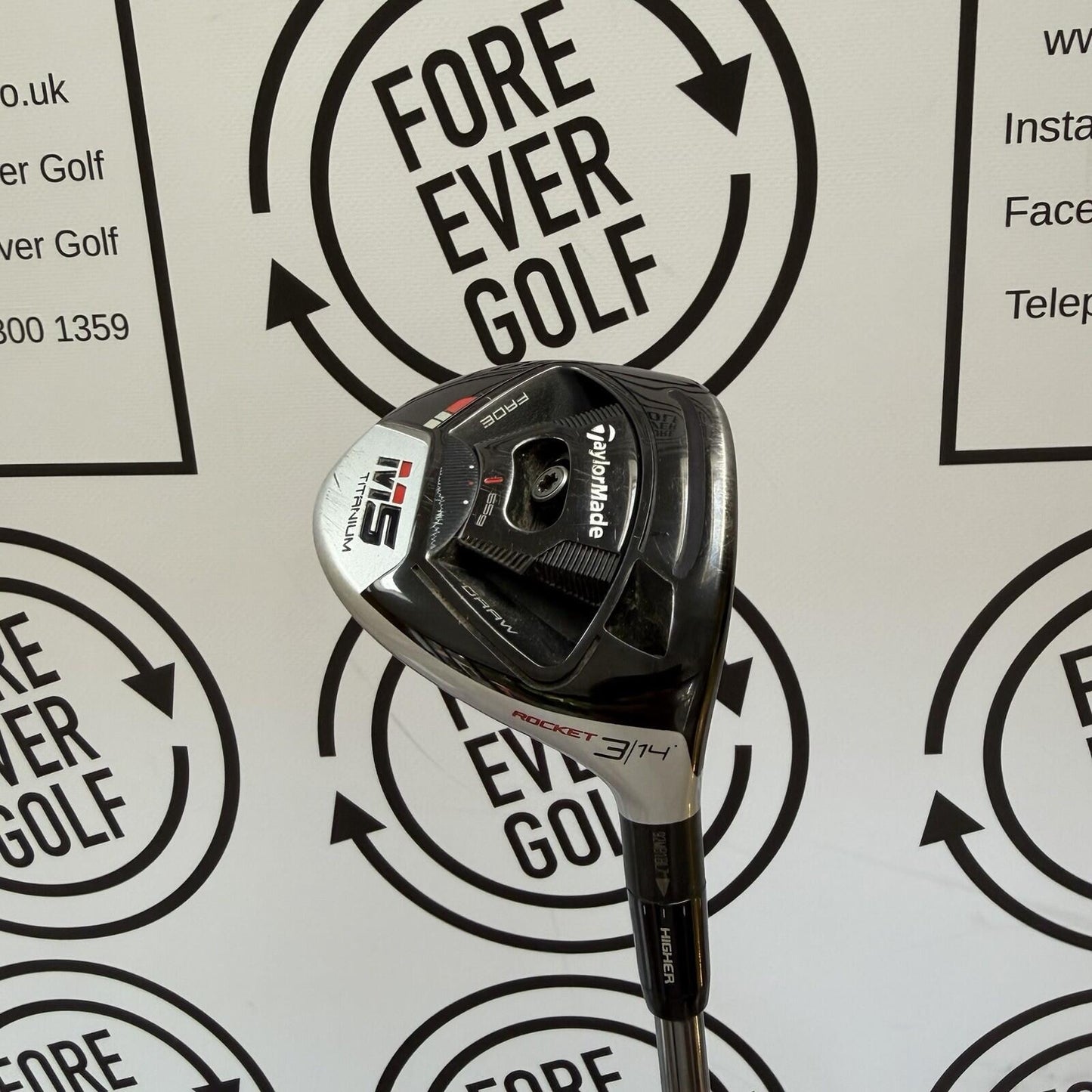 TAYLORMADE M5 ROCKET 3 WOOD / 14 Degree / RH / 80g X-Stiff Flex / GOOD USED